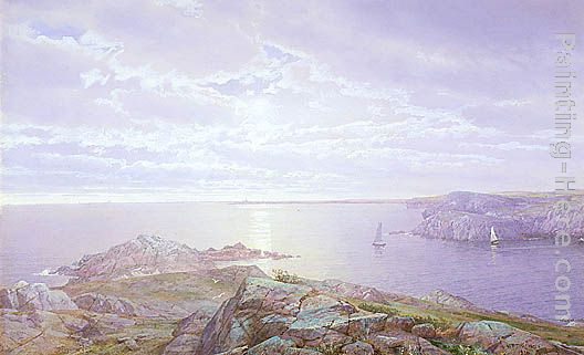 Rocky Cove painting - William Trost Richards Rocky Cove art painting